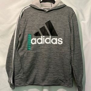 NWT Adidas Youth Boys Fleece Pullover Hoodie Sweater Size XL (18-20)